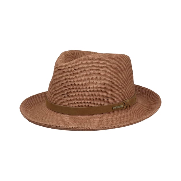 Fedora Crochet Raffia Hoed by Stetson