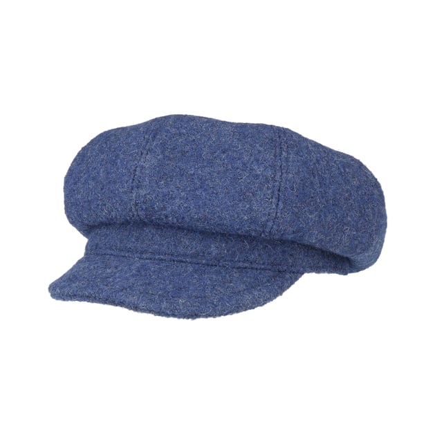 Seeberger Kasjmieren Newsboy Pet Dames - gebreide cap visor muts met klep voor Herfst/Winter - One Size denim